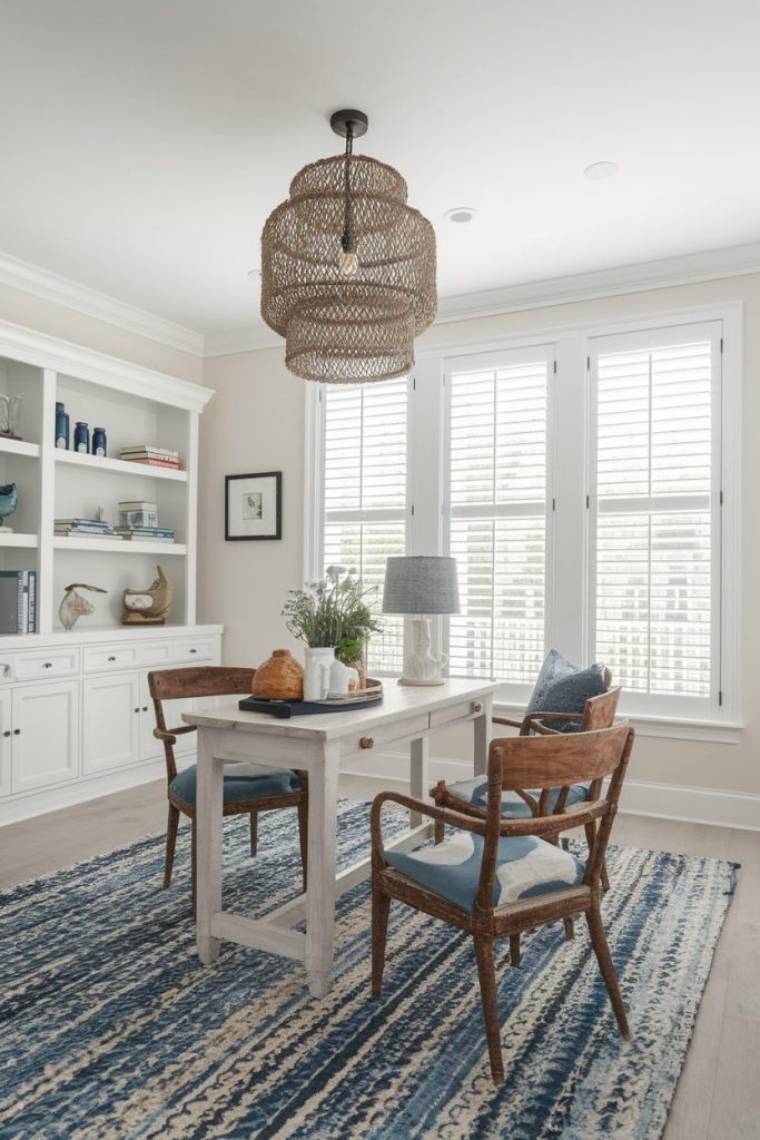 20 Refreshing Coastal Home Office Ideas